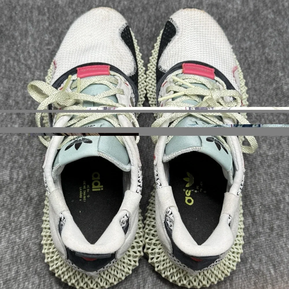 ADIDAS ZX 4000 4D MEN'S SIZE 10 GREY ONE MINT PINK PRIMEKNIT RUNNING SHOES 2019
